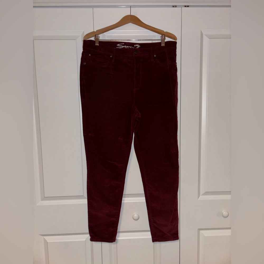 Seven7 Ultra High Rise Skinny Corduroy Pants